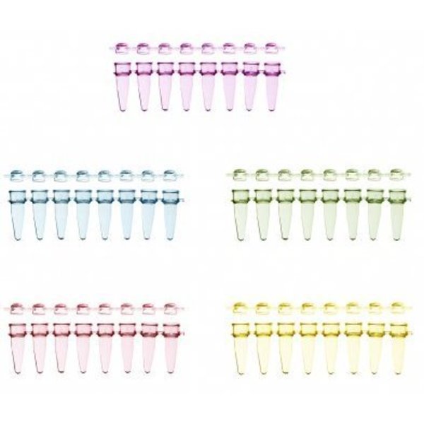 Scientific Specialties UltraFlux Strip Tubes w/ Unattached Caps, 0.2ml, Assorted, 120 Strips/PK 145578